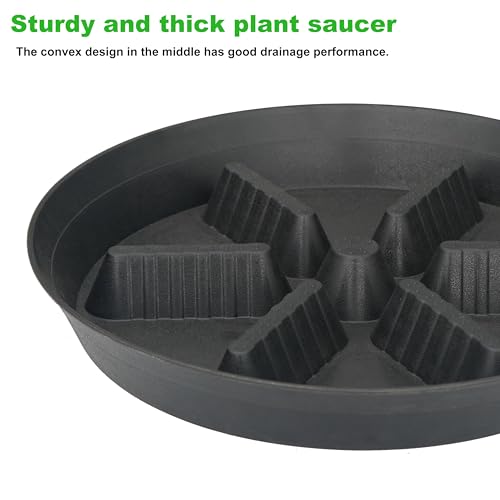 2 Pack Plant Saucer 17 inch 2 Pack, Raised Middle Plant Trays for Pots, Large Plastic Plant Saucers for Indoors, Water Tray for Plants,Drip Trays Plant Stand Water Catcher Tray, Pot Saucers for Plants - view 3
