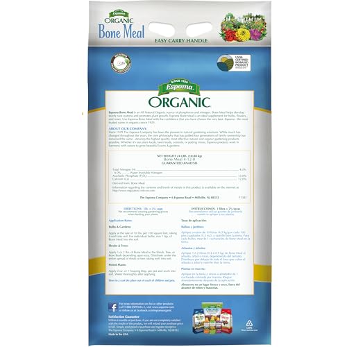 Organic Bone Meal Fertilizer 4-12-0. All-Natural Plant Food Source of Nitrogen and Phosphorus for Organic Gardening. for Bulbs & Other Flowering Plants. 24 lb.Bag. - view 2