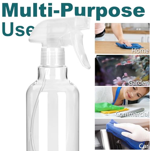Plastic Spray Bottles, 16.9oz/2Pack,Adjustable Spray Bottles for Cleaning, Empty Spray Bottle For Hair, Plants, Pet, Vinegar, Cooking,Cleaning Solutions (2) - view 3