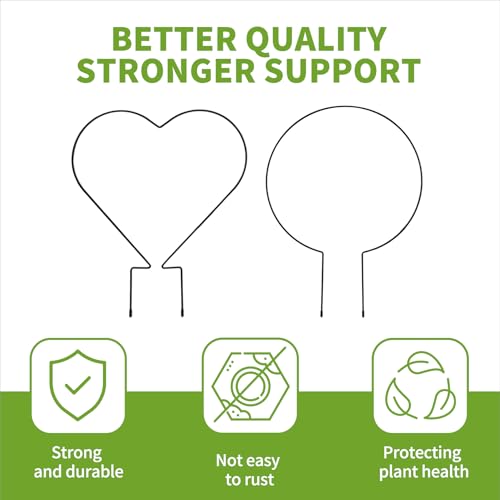 Trellis for Potted Plants, Small House Plant Support, Indoor Plant Trellis for Climbing Plants (Circle and Heart Shape) - view 4