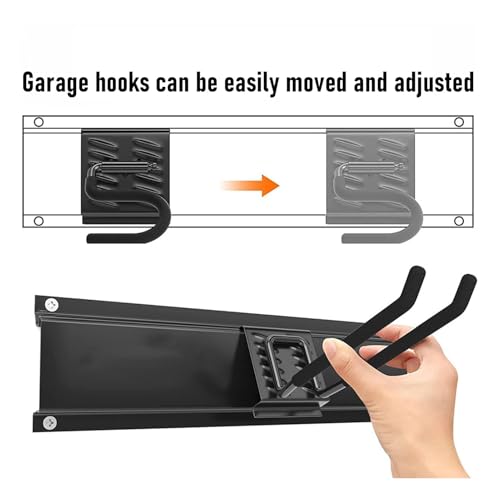 Other Gardening Supplies Hook, Wall Mount Tool Organizer with 6 Adjustable Double Layer Hooks for Hanging Gardening Tools Garage Tool Storage Garage Wall Organizer (3 Boards 6 Dual Layer Hooks) - view 5
