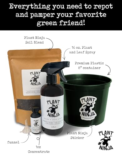 Premium Starter Bundle, Includes a 8” Pot, 16oz Spray Bottle, 1oz Concentrate, Soil Blend, & Funnel, Plant and Leaf Shine Spray for Indoor Plants, House Plants, w/Potting Soil - Large - view 2