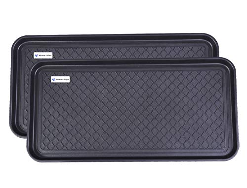 Multi-Purpose Boot Tray Mat,Shoe Tray Mat,Dog Feeding Tray,Waterproof Trays for Indoor and Outdoor Floor Protection,30" x 15"/2 Pack