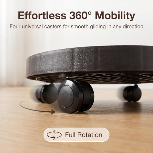 14.2 Inch Planter Caddies Rolling Saucer Caddy with Wheels, Heavy Duty Wheeled Stand for Potted Plant, Round Coaster Roller Base Tray with Casters, Flower Pot Dolly Holder for Indoor Outdoor - view 4