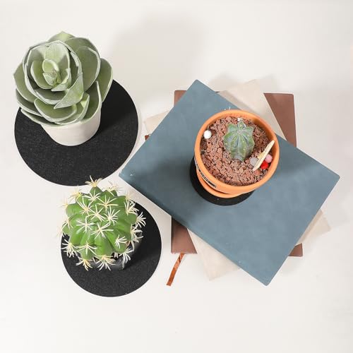 Plant Saucers for Indoors, 6PCS Round Felt Plant Mat Reversible Fabric Coaster Mat Absorbent Waterproof Plant Pot Saucers for Gardening, Indoor and Outdoor Pots, DIY Craft Supplies(4”, 6”, 8”) - view 5
