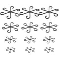 12pcs Plant Climbing Clips and Stem Holders, Black ABS