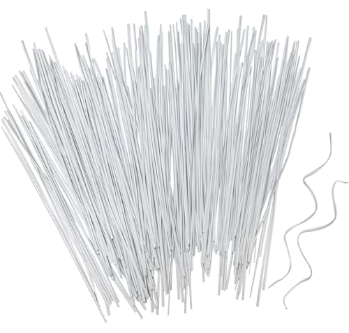 200 Pcs 6" Garden Plastic Plant Twist Ties Reusable White Cable Ties for Climbing Plant Support, Christmas Tree, Bags, Gardening Activity.(White)