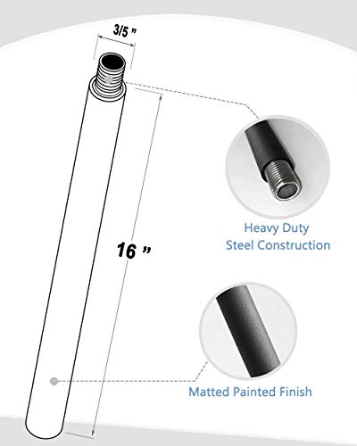 ONLY Outdoor Shepherd Hook Extension Poles, 2-Pack, Matte Black. NOT for Any Other Brand. - view 4