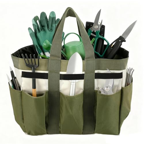 Garden Tool Holder Bag With 8 Pockets, Elastic Straps, And Sturdy Handles, Heavy-Duty Oxford Organizer Keeps Gardening Tools Neat And Accessible, Ideal for Men And Women (1 PC)