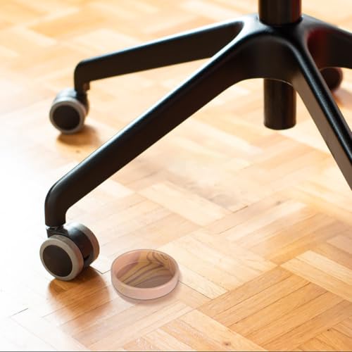 4pcs Wood Grain Furniture Floor Protectors, Self Adhesive Pads - view 4