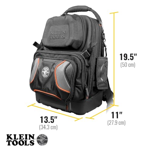 55485 Tool Bag Backpack, 48 Pockets, Black/Orange/Gray - view 5