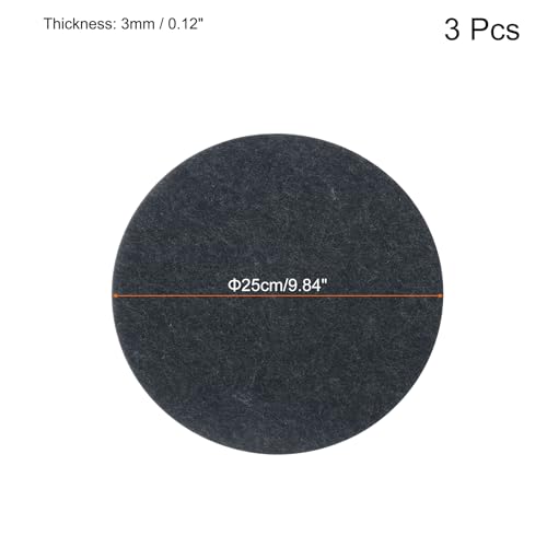 Plant Coasters 10 Inch Reversible Absorbent Waterproof Round Felt Pad Mat, Grey 3 In1 Set - view 2