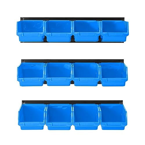 Wall Mounted Storage Bins, Plastic Hanging Storage Organizer Bins - view 6