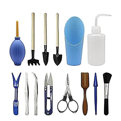 Gardening Tool Set with Repotting Mat, Bonsai Tools Kit for Indoor Plants, Terrarium Starter Planting Accessories