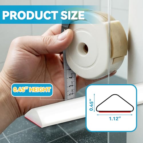 39" Collapsible Shower Threshold Water Dam Shower Barrier Keeps Water Inside Threshold Dry and Wet Separation Retention System Suitable for Bathroom Kitchen Sink Bathtub - view 3