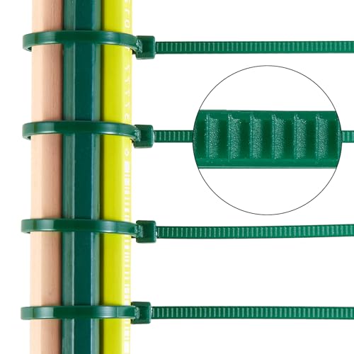 8 inch 3mm Dark Green Nylon Garden Cable Zip Ties Self Locking Cable Ties Twist Ties, Multi-Purpose Cable Tie (200 Pcs) Decoration Tie Wraps for Christmas Tree - view 3