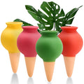 4 Pack Terracotta Watering Spikes, Self Watering Globes