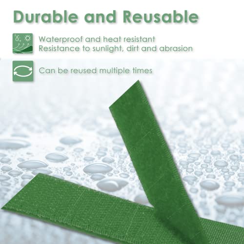 Garden Tie Green Strap Plant Supports Gentle on Plants Pre-Cut Design Tearable Reusable Sturdy Multi-Purpose for Home Garden Balcony Office (32.8ft × 0.6 inch, 2 Rolls) - view 5