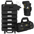 Tool Bag,Large Roll Up Tool Bag Organizer,13 Pockets Tool Roll Storage Pouch,Heavy Duty Portable Tool Storage Carrier Bag for Men,Mechanic,Electrician,Valentines Day Gifts for Men,Black