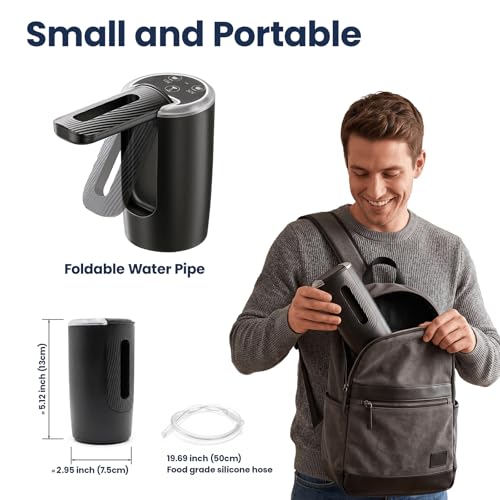 Portable Electric Water Dispenser for 5 Gallon Bottle, Dual Pump High-Speed - view 2