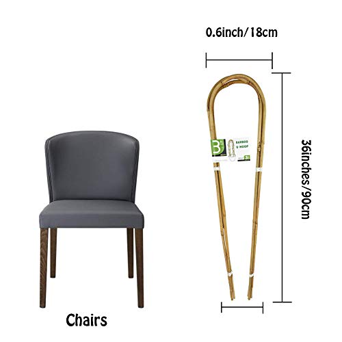 3 Feet Natural U-Hoops Bamboo, Garden Trellis, Bamboo Trellis U-Shape for Plant Support - 3 Pack - view 5