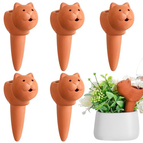 6 Pcs Terracotta Plant Watering Spikes Self Watering Stakes