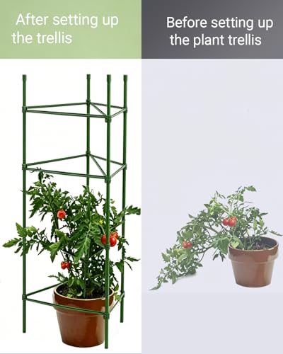 100Pcs Plant Stake Connectors, 11.8 Inch Expandable Trellis Clips for 11mm Garden Stakes, Heavy Duty Tomato Cage Support Arms for Climbing Plants Flowers Vegetables, Indoor Outdoor Use - view 4