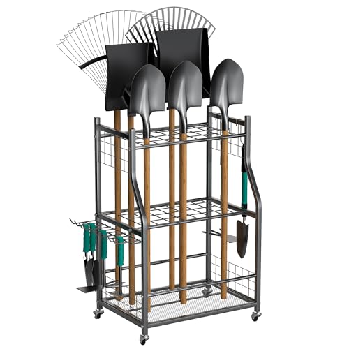 Garden Tool Organizer Stand, Garage Tool Storage Organization
