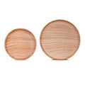 Ceramic Plant Saucer | Plant Trays for Indoors | Drip Tray | Plant Pot Saucers (4.5in + 5.75in, Wooden Grain)