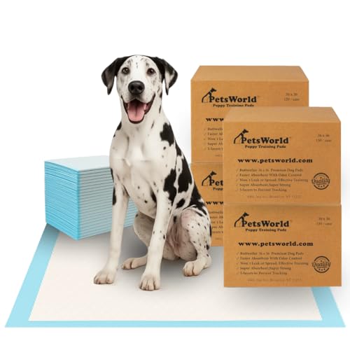Giant Dog Potty Pads, Odor-Eliminating, 36" x 36", Ultra Absorbent 5-Layer Leak-Proof Training Pads for Dogs & Cats (36x36, 400 Count)
