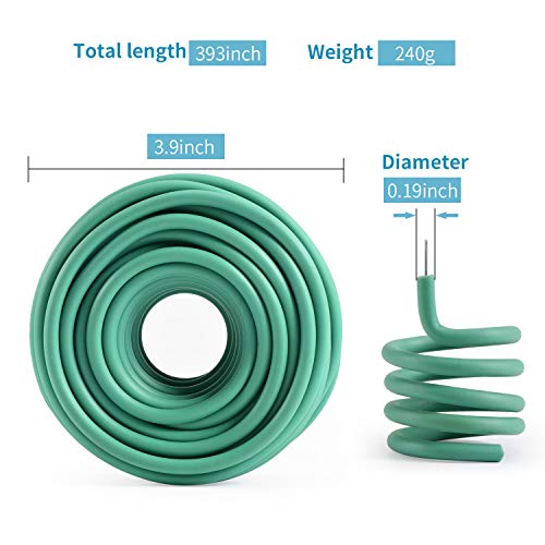Soft Plant Tie, Garden Wire Tie for Plants Heavy Duty Reusable Plant Twist Ties for Gardening Home Office (Green, 32.8 feet) - view 2