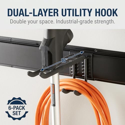 96-Inch Heavy Duty Wall Mount Garden Tool Organizer for Garage - view 2
