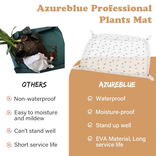 Repotting Mat for Indoor Plants Waterproof Clear Potting Mat Foldable Plant Potting Repotting Tray Portable Gardening Tray for Indoor Potting Soil, Gardening Gifts for Women 31.5 x 23.6(Leaves) - view 4