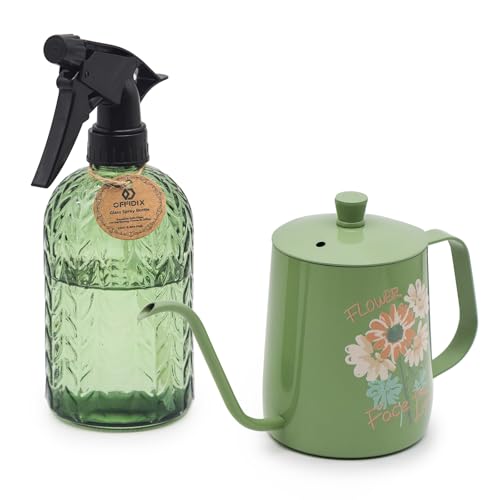 Watering Can for Indoor Plants, Green Water Can Spray Bottle 2 Pack