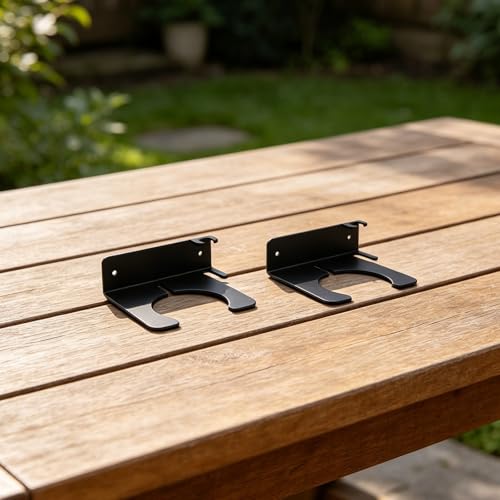 Metal Sprayer Stand Wall Mounted Tool Rack Garden HOSEs Holder Shed Storage Organizer Spray Bottle Bracket Outdoor Equipment Hanger Garage Tool Shelf Pump Sprayer Support Black(2pcs) - view 3