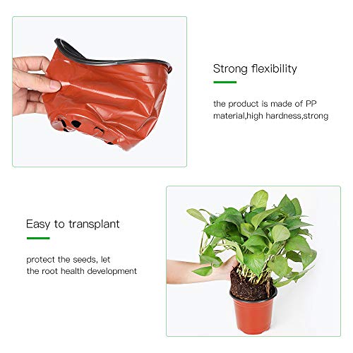 100-Pack 6 Inch Plastic Nursery Pots Come with 100 Pcs Labels, Seedling Flower Plant Container and Seed Starting Pots - view 5