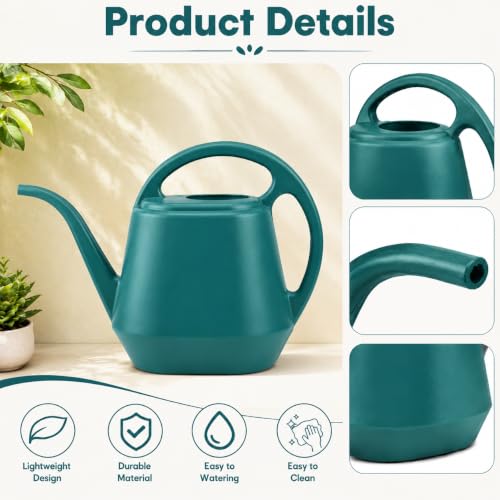 Watering Can Plastic 4 Litre Lightweight Water Sprayer Watering Bottle for Garden Outdoor House Flower Bonsai Plant (Green) - view 3