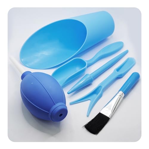 6Pcs Mini Succulent Tools Set, Garden Hand Tools Kit for Indoor Plant Care, Succulent Bonsai Miniature Garden Tool Set, Small Gardening Tools for Transplanting Digging Planting, Blue - view 3