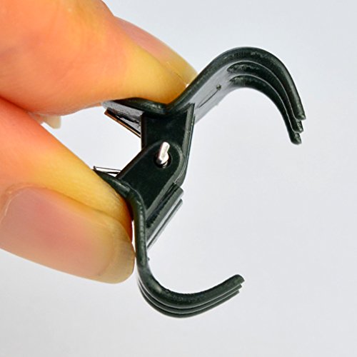 100 pcs Plant Clips, Orchid Clip Plant Orchid Support Clips Flower and Vine Clip for Supporting Stems Vines Grow Upright Dark Green - view 4