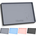 19" x 12" Extra Thick Silicone Mat Waterproof with Raised Edge, Gray