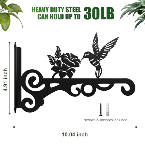 4-Pack 10 Inch Aesthetic Plant Hangers Outdoor Metal Plant Hooks Indoor - view 2
