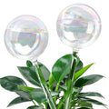 2pcs Glass Plant Watering Globes, Clear Rainbow Color Flower Self-Watering System Spikes, Automatic Plant Waterer Bulbs for Indoor & Outdoor Plants Everyday Use