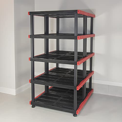 Craftsman 5-Tier Heavy Duty Plastic Storage Shelves, Garage Organization - view 2