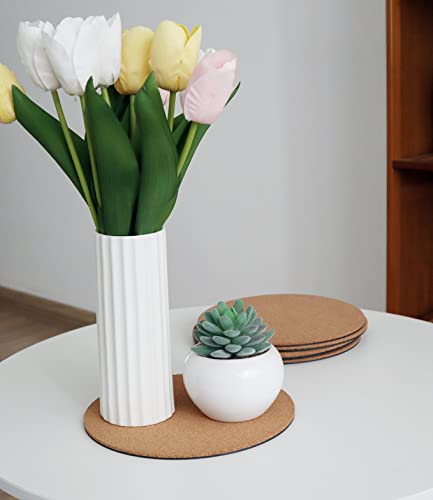 Cork Plant Coasters, Double Layers Cork Plant Mats, 6 Inch, 6 Pcs - view 7