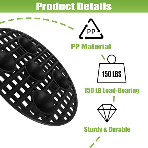 6 Pcs 12 Inch Pot Elevators for Plants Black - view 3