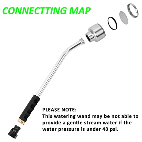 Soft Rain Watering Wand with Shut Off Valve, Gentle Watering Wand - view 5