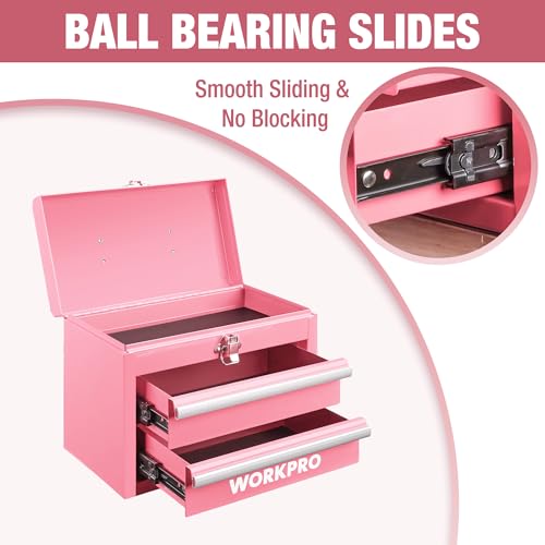Portable Mini Metal Tool Box with 2 Drawers - view 4