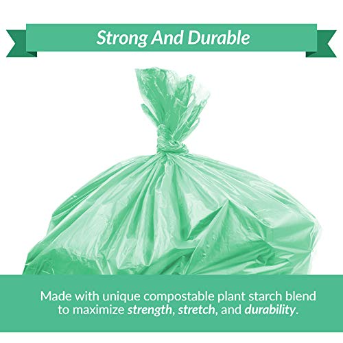 Reli. Compostable 6-8 Gallon Trash Bags | 200 Count Bulk | Green - view 3
