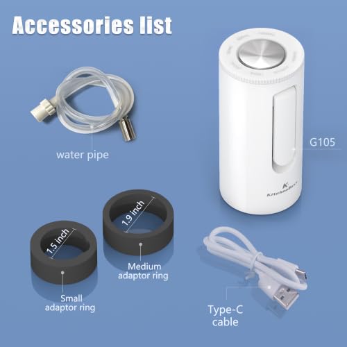 Water Dispenser Pump Bottles: Water Bottles 1-5 Gallons, Electric Water Dispenser USB Charging, White - view 6