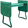 Garden Kneeler and Seat Foldable Kneeling Bench with Sturdy Soft EVA Foam Pad for Outdoor, Fishing, Camping, 2 Tool Pouches Included, Green